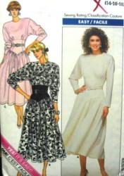 5763 EZ LONGER FLARE INSET DRESS LENGTHS  PATTERN 14-18